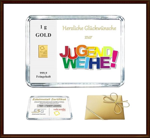 1g Gold in Motiv-Box "Jugendweihe (New Edition)"