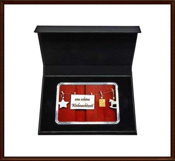 1g Gold in Geschenk-Box " Schöne Weihnachtszeit"